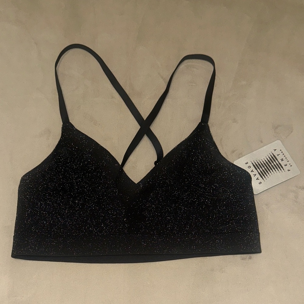 Savage X Fenty Black Sparkle Bralette